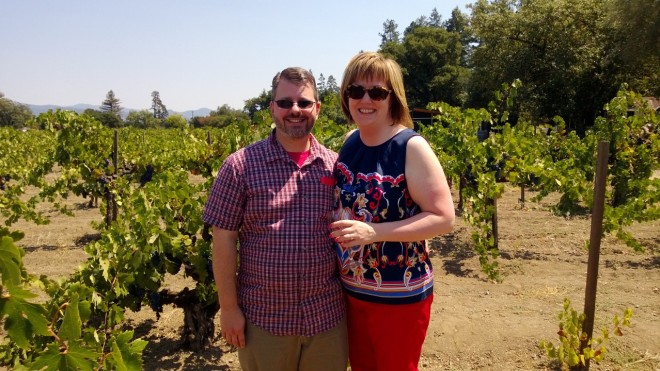 Out among the vines at Chase Cellars